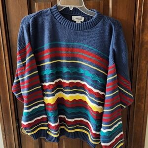 Cabin Creek Men's Multicolor Crewneck Sweater
